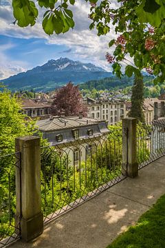 Uitzicht over Zuid-Luzern en omgeving  van Melanie Viola