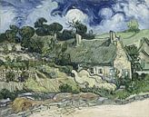 Vincent van Gogh. Thatched Cottages at Cordeville von 1000 Schilderijen Miniaturansicht