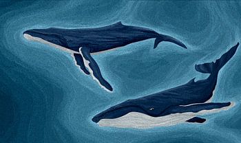 Humpback whales mosaic