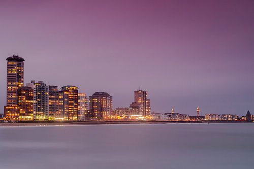 Boulevard von Vlissingen bei Sonnenuntergang