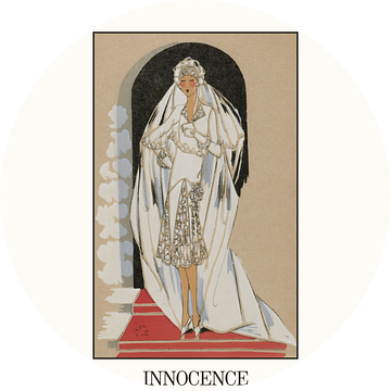 Innocence | Historische Art Deco Mode Advertentie | Vintage Fashion Design van NOONY