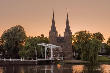 Delft east gate(Oostpoort) sunset by Erik van 't Hof