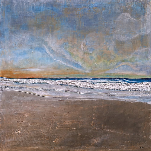 Himmel über Strand – Abstrakte Malerei