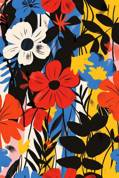Colourful floral splendour in the design by Poster Art Shop