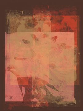 Modern abstract minimalist painting in warm colors