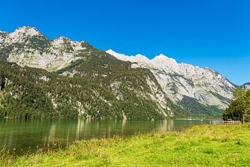 Uitzicht op de Königssee in het Berchtesgadener Land in Beieren