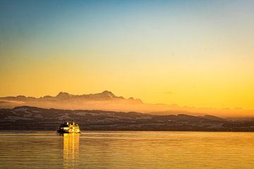 Ferry on Lake Constance by Dieter Walther