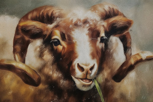 Een gras kauwend schaap!