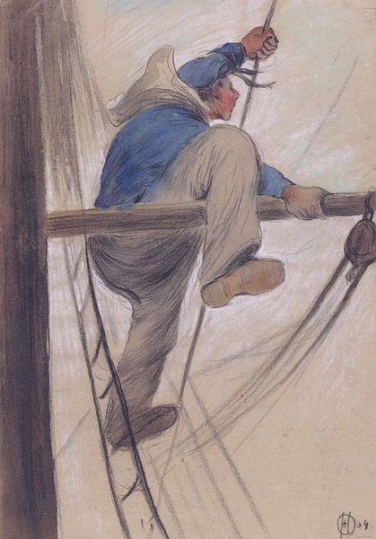 Matrose in der Takelage, Herman Heijenbrock, 1904 von Atelier Liesjes