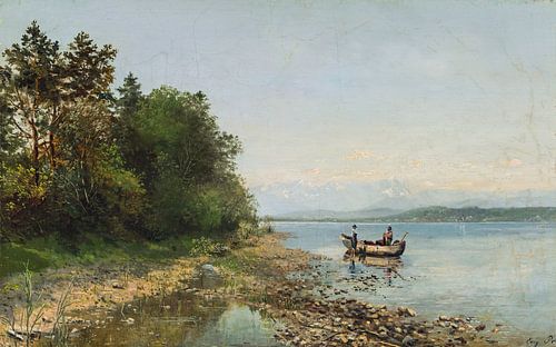 Emilie Mediz-Pelikan, vissersboot op het meer van Starnberg