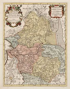 Kaart van Salland, Twente en Drente