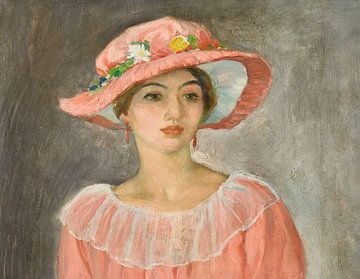De roze hoed (circa 1917) van Peter Balan