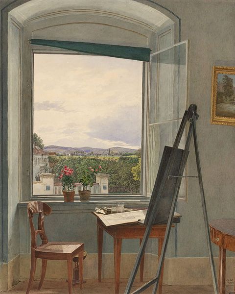 Rudolf von Elt, Jacob Alt-Beeld aus dem Künstleratelier in Alservorstadt zu Dornbach, 1836 von finemasterpiece