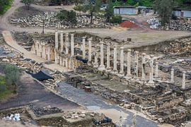 Romeinse ruines in Bet She An in Israel