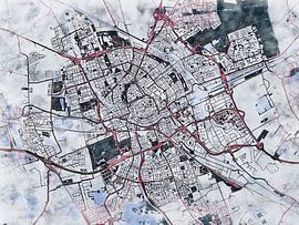 Carte de Groningen avec le style 'White Winter' sur Maporia