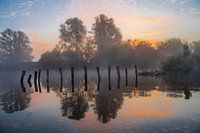 Zonsopkomst in de waterrijke omgeving van Grouw