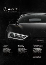 Audi R8 Magazine Poster by Ali Firdaus