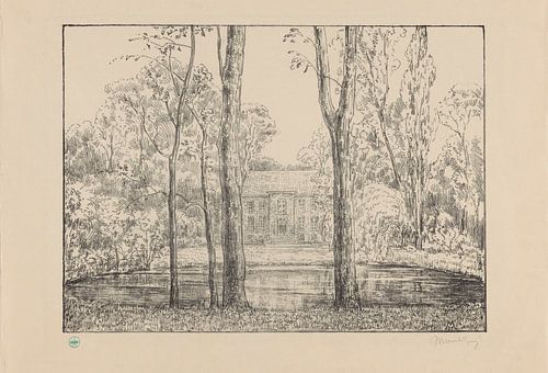 Simon Moulijn, Vue de la maison de campagne du domaine de Cromvliet. 1927
