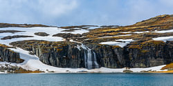 Panorama de la cascade de Flotane, Vestland, Norvège