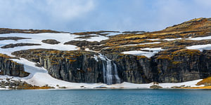 Panorama des Flotane-Wasserfalls, Vestland, Norwegen