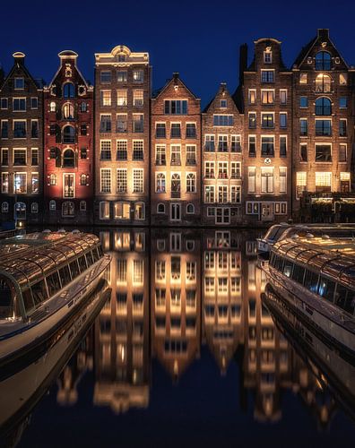 Damrak, Amsterdam van Photo Wall Decoration