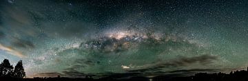 Colourful Milky Way Panorama over New Zealand