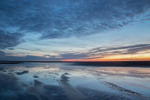 Coucher de soleil sur la Maasvlakte