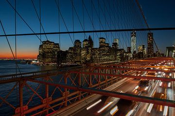 Brooklyn Bridge, New York van Mariska de Groot