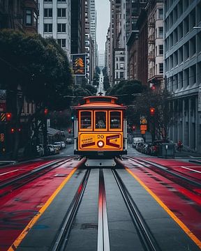 Kabelbaan in San Francisco van fernlichtsicht