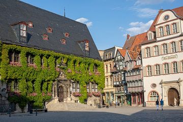 World heritage town Quedlinburg - market place with town hall by t.ART