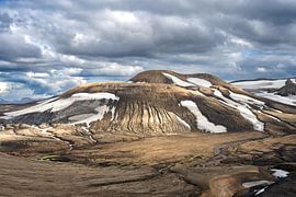 View from Hrafntinnusker along Laugavegur. by Gerry van Roosmalen