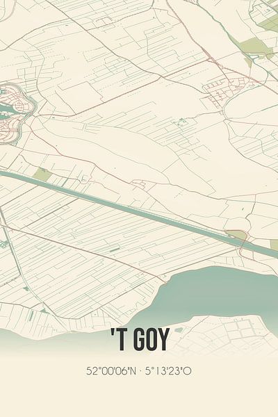 Alte Karte von 't Goy (Utrecht) von Ortsdrucke