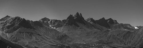 Aiguilles d'Arves, Savoie, Frankrijk (monochroom)