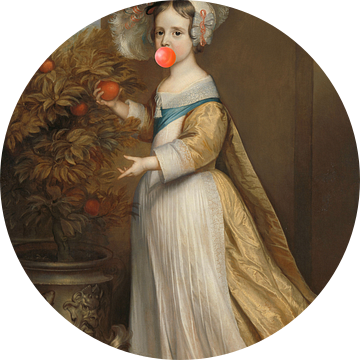 Portret van Prins van Oranje met bubblegum van Gisela- Art for You