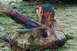 Alter Anker in Haven Nieuwpoort von Eddy Smets