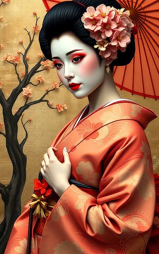 Portret Japanse Geisha
