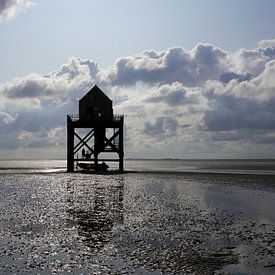 Vogelbeobachterhaus auf dem Wattenmeer von Gerard van der Vries