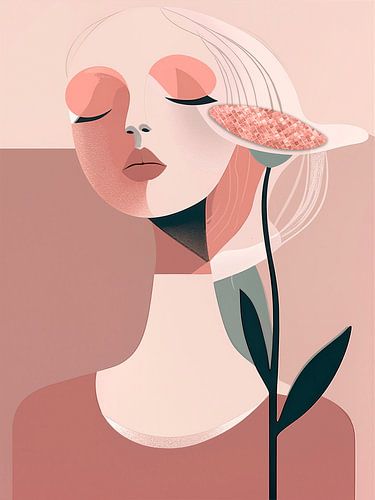 Verträumt & s modernes Porträt in sanften Pudertönen von STUDIO ARTSY