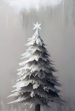Witte kerstboom van Treechild