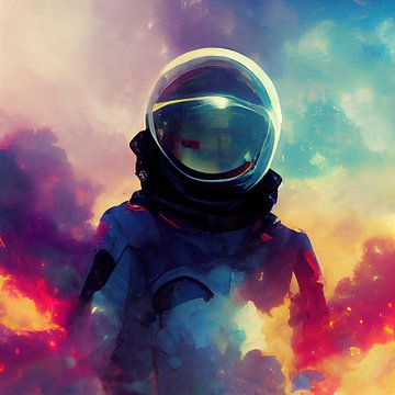 Astronaut tussen de ruimte nevel. Deel 2 van Maarten Knops