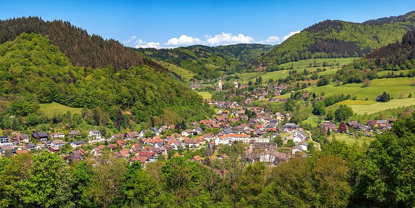 Panorama von Münstertal im Schwarzwald mit Kloster von Photo Art Thomas Klee