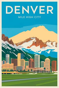 Denver, Colorado Vintage Reisposter van Poster Art Shop