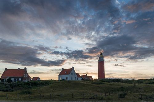 Vuurtoren Texel na zonsondergang