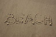 Beach écrit dans le sable par MSP Canvas Aperçu