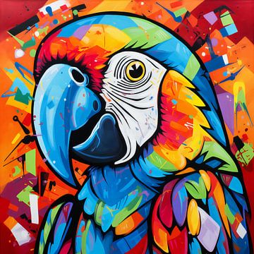 Kleurrijke papegaai van ARTemberaubend