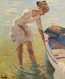 Edward Cucuel, On the shore, ca1920