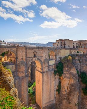 New Bridge and gorge in Ronda village, Andalusia, Spain by Stefano Orazzini