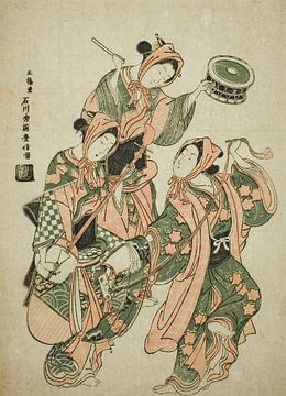 Ishikawa Toyonobu - De dans van het hobbypaard (harugoma odori) van Peter Balan