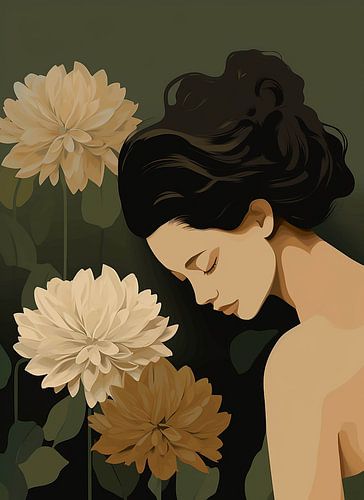 Buitenrust La femme et les fleurs du zen