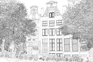 Pen Drawing Herengracht 392 Amsterdam